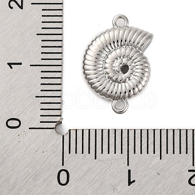 Rack Plating Brass Shell Shape Connector Charms KK-Z070-14P-1