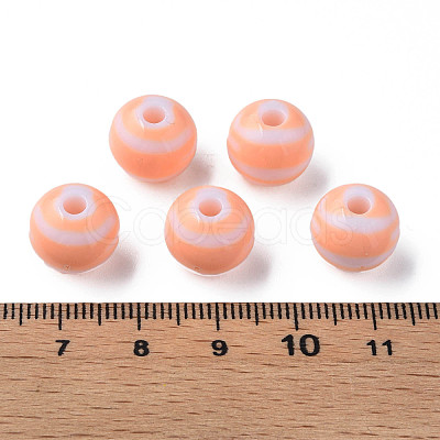 Opaque Striped Acrylic Beads MACR-S373-27A-08-1