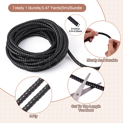 5M 8-Ply Imitation Leather Braided Cord OCOR-TA0003-57A-1