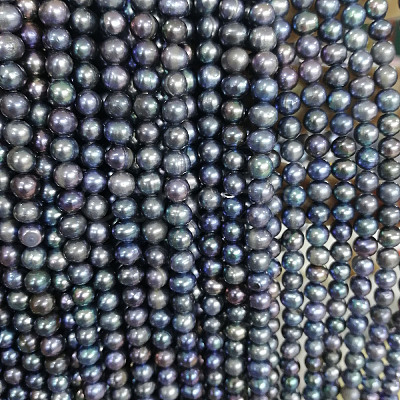 Potato Electroplated Natural Cultured Freshwater Pearl Beads Strands X1-PEAR-TAC0002-01B-1