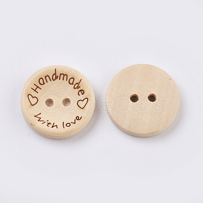 Wooden Buttons BUTT-K007-08B-1
