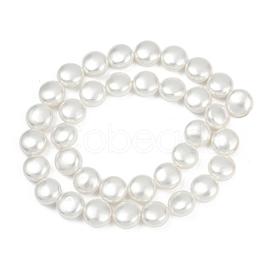 Electroplated Shell Pearl Beads Strands BSHE-G027-13A-1