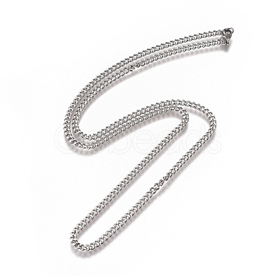 Non-Tarnish Men's Cuban Link Chain Necklaces NJEW-L172-01A-1