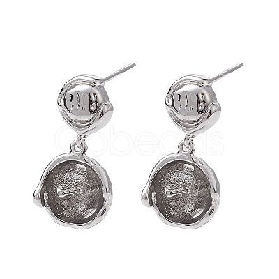 Brass Studs Earrings Findings KK-K360-31P-1