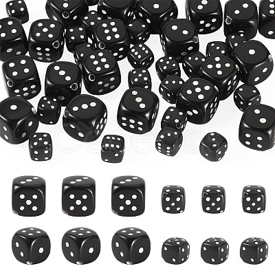 40Pcs 2 Styles Acrylic Beads OACR-TADJ0001-18-1