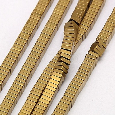 Electroplate Non-magnetic Synthetic Hematite Heishi Beads Strands G-J171B-2x2mm-06-1