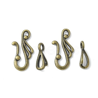 Tibetan Style Hook and Eye Clasps LS-MLF1157Y-NF-1