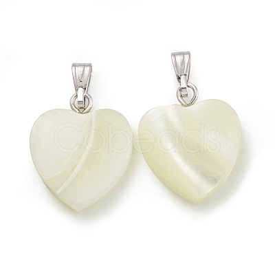 Natural Trochid Shell/Trochus Shell Pendants SSHEL-K027-09-1