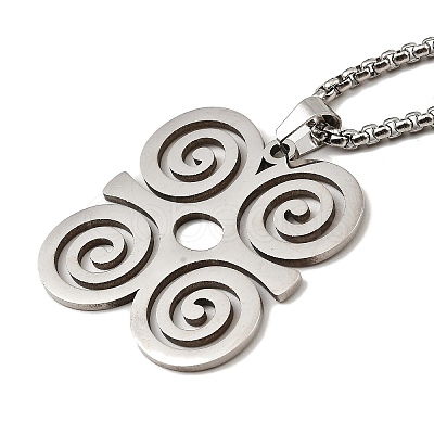 Non-Tarnish 201 Stainless Steel Pendant Necklaces NJEW-M212-01B-P-1