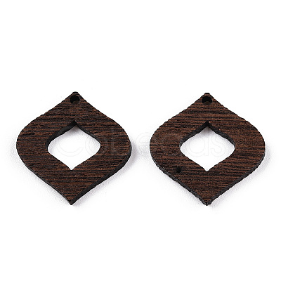 Natural Wenge Wood Pendants WOOD-T023-44-1