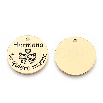 201 Stainless Steel Pendants STAS-T064-37G-9-1