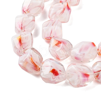 Handmade Gold Sand Lampwork Beads Strands LAMP-U001-01B-1