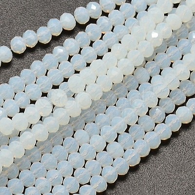 Faceted Rondelle Opal Beads Strands X-EGLA-J134-4x3mm-D01-1