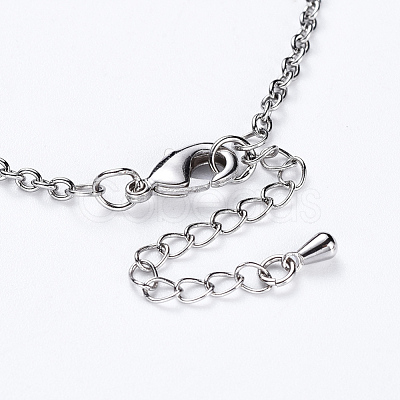 Acrylic Beads Pendant Necklaces NJEW-JN02416-1