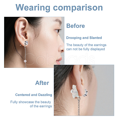 30Pcs 6 Colors Acrylic Ear Nuts FIND-HS0002-43-1