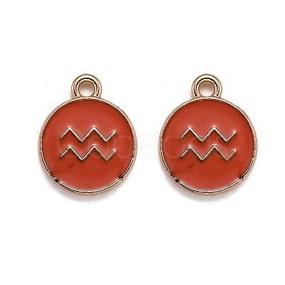 Alloy Enamel Pendants ENAM-S124-01B-12J-1