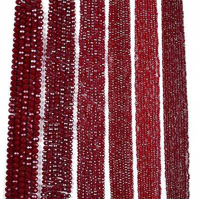 Electroplate Glass Beads Strands EGLA-A044-P3mm-A02-1