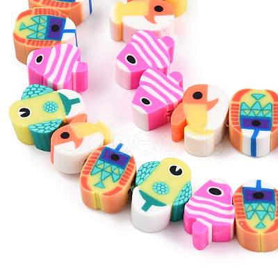 Handmade Polymer Clay Beads Strands CLAY-N008-081-1