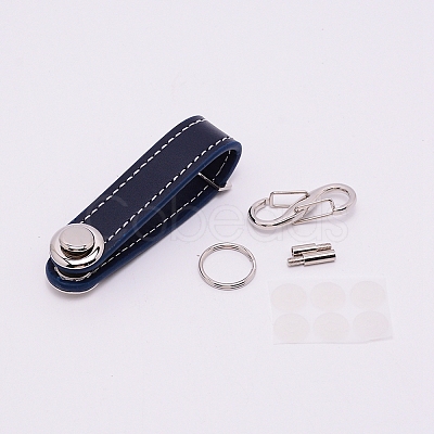 PU Leather Keychain KEYC-WH0018-30B-1