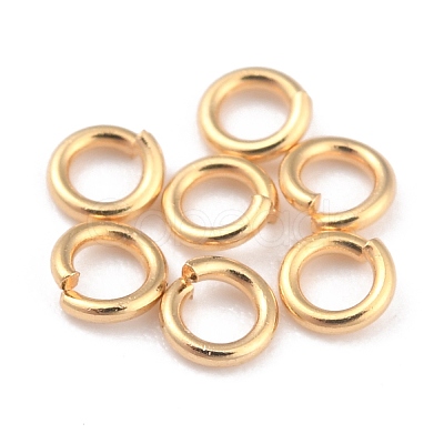 Rack PlatingBrass Open Jump Rings KK-O139-18A-G-1