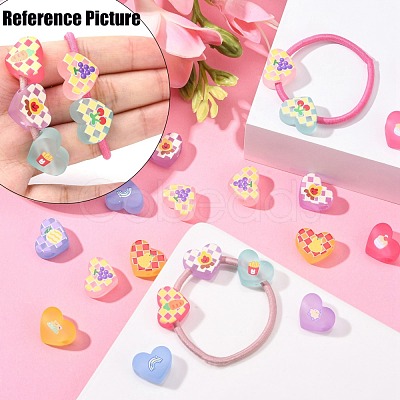 Transparent Printed Acrylic Beads MACR-S373-124-H08-1