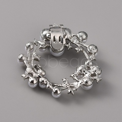 Plastic Imitation Pearl Shoe Decoration AJEW-WH0248-217P-1