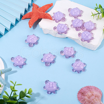 12Pcs Luminous Resin Cabochons RESI-TA0004-55D-1