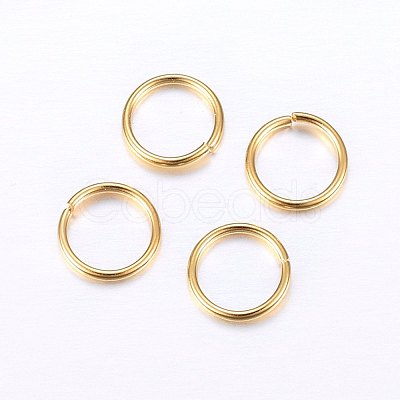 304 Stainless Steel Open Jump Rings X-STAS-O098-01G-14-1