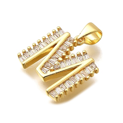 Rack Plating Brass Micro Pave Cubic Zirconia Pendants KK-L226-100G-M-1