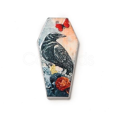 Halloween Printed Acrylic Pendants MACR-K330-20A-1