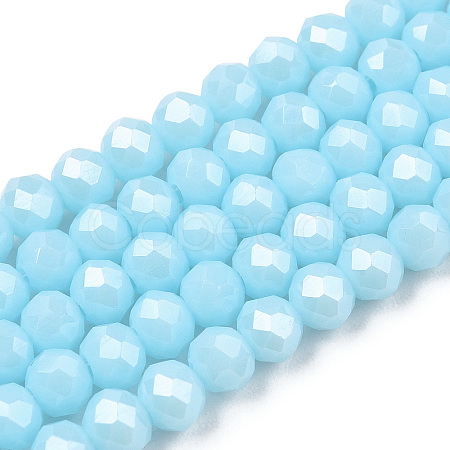 Electroplate Glass Beads Strands EGLA-A034-P6mm-A04-1