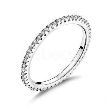 Anti-Tarnish Rhodium Plated 925 Sterling Silver Finger Rings RJEW-FF0008-008P-16mm-1