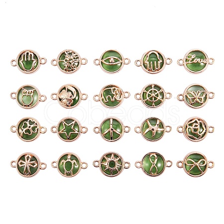 40Pcs 20 Style Glass Links/Connectors GLAA-SZ0001-63-1