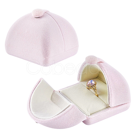 Velvet Finger Ring Package Boxes CON-WH0085-196-1