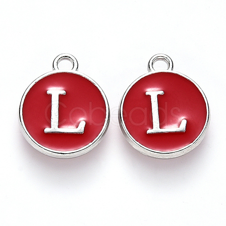 Platinum Plated Alloy Enamel Charms LS-ENAM-S118-03L-P-1