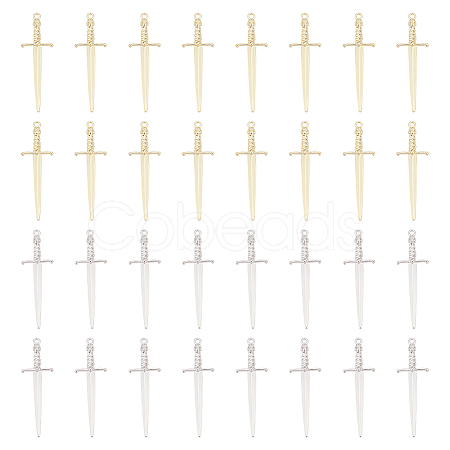 32Pcs 2 Colors Rack Plating Alloy Pendants FIND-UN0001-79-1