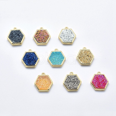 Druzy Resin Charms G-F551-A-1