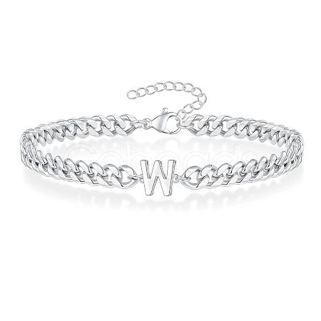 Letter 304 Stainless Steel Link Bracelets FS-WG7830E-47-1