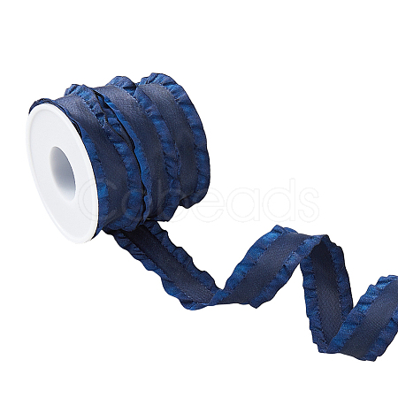 10 Yards Polyester Pleated Edged Ribbon for Clothing Decoration DIY-FI0001-13C-1