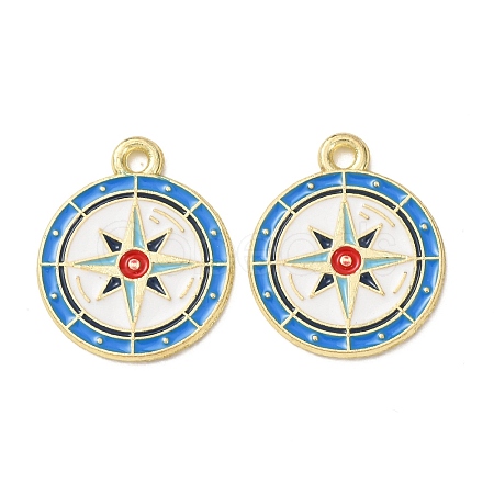 Ocean Alloy Enamel Pendants ENAM-B041-01N-1