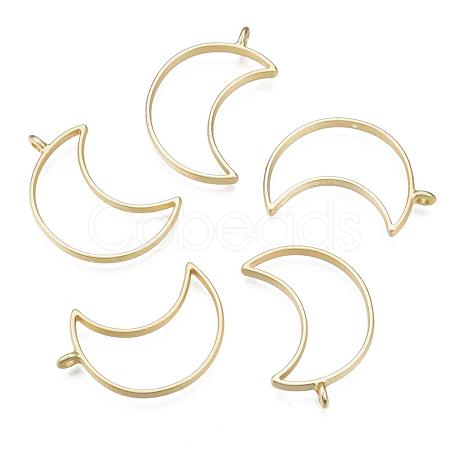 Matte Style Rack Plating Alloy Open Back Bezel Pendants PALLOY-S047-39C-FF-1