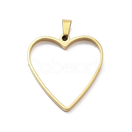 304 Stainless Steel Open Back Bezel Pendants STAS-Z091-05G-09-1