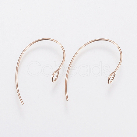 Ion Plating(IP) 304 Stainless Steel Earring Hooks X-STAS-F148-05RG-1
