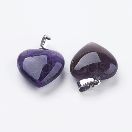 Natural Amethyst Pendants G-E434-03P-1