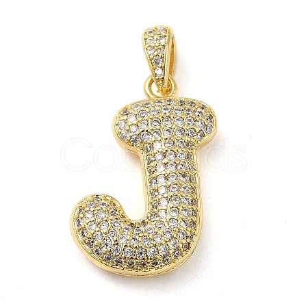 Brass Micro Pave Cubic Zirconia Pendants KK-E061-03G-10-1