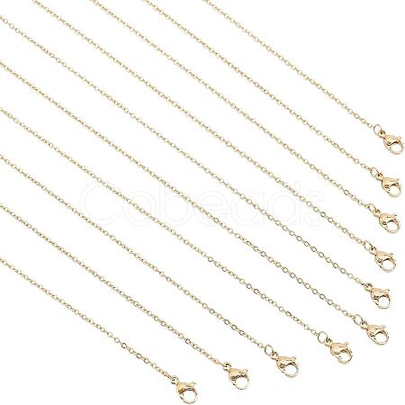 304 Stainless Steel Cable Chain Necklace STAS-UN0017-34G-A-1