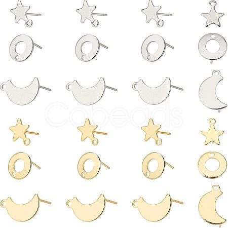 Unicraftale 304 Stainless Steel Stud Earring Findings STAS-UN0020-27-1