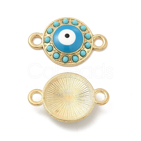 Alloy Connector Charms with Enamel and Synthetic Turquoise FIND-YW0003-53-1
