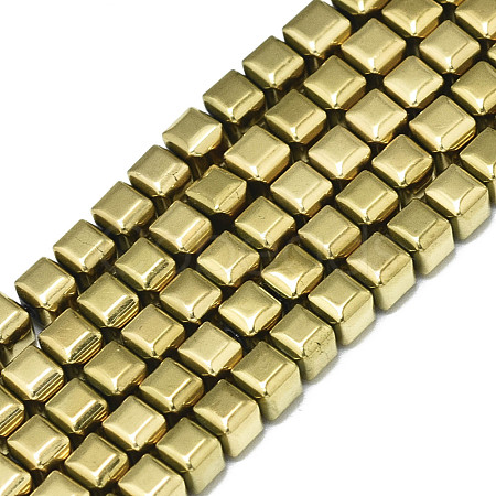 Electroplate Non-magnetic Synthetic Hematite Beads Strands G-S352-78-1