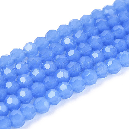 Faceted(32 Facets) Glass Beads Strands EGLA-J042-36A-02-1